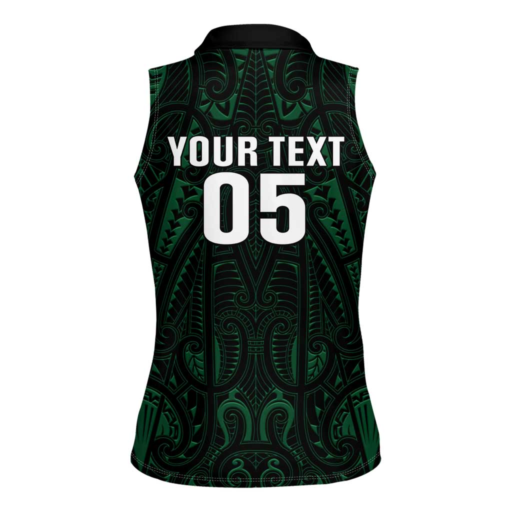 Custom New Zealand Fishing Women Sleeveless Polo Shirt Maori Tribal Pattern - Polynesian Pride