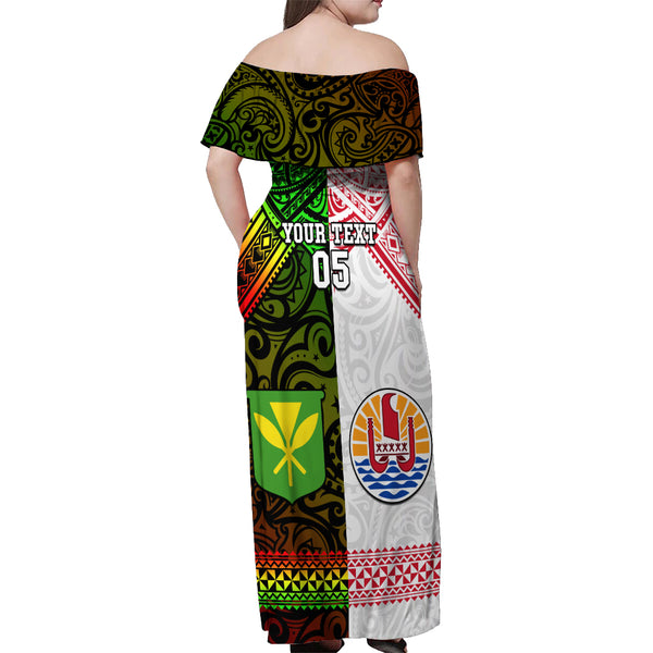 Long Sleeve Off-the-Shoulder Dress with Tahiti main image 1