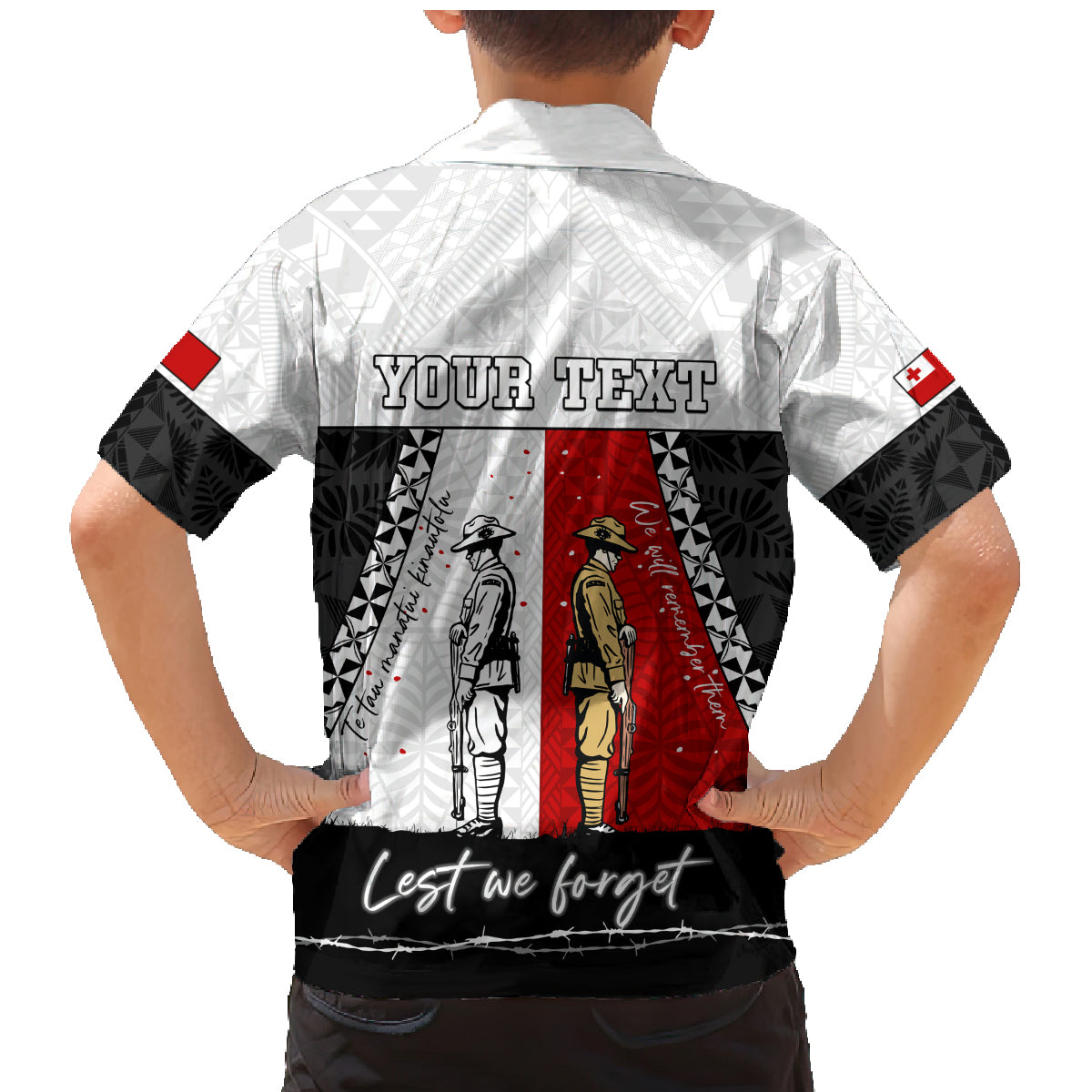 Personalised Tonga ANZAC Day Te Tau Manatui Kinautolu Family Matching Mermaid Dress and Hawaiian Shirt Lest We Forget LT05 - Polynesian Pride