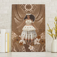 Bula Fiji Women's Day Canvas Wall Art With Fijian Tapa Pattern