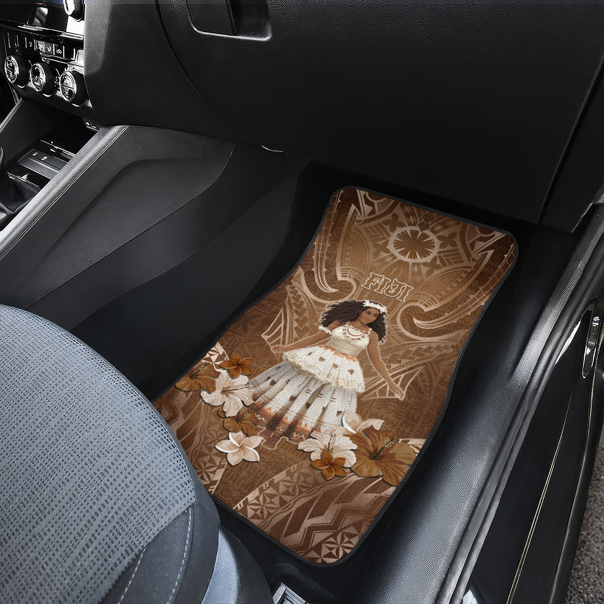 Bula Fiji Women's Day Car Mats With Fijian Tapa Pattern