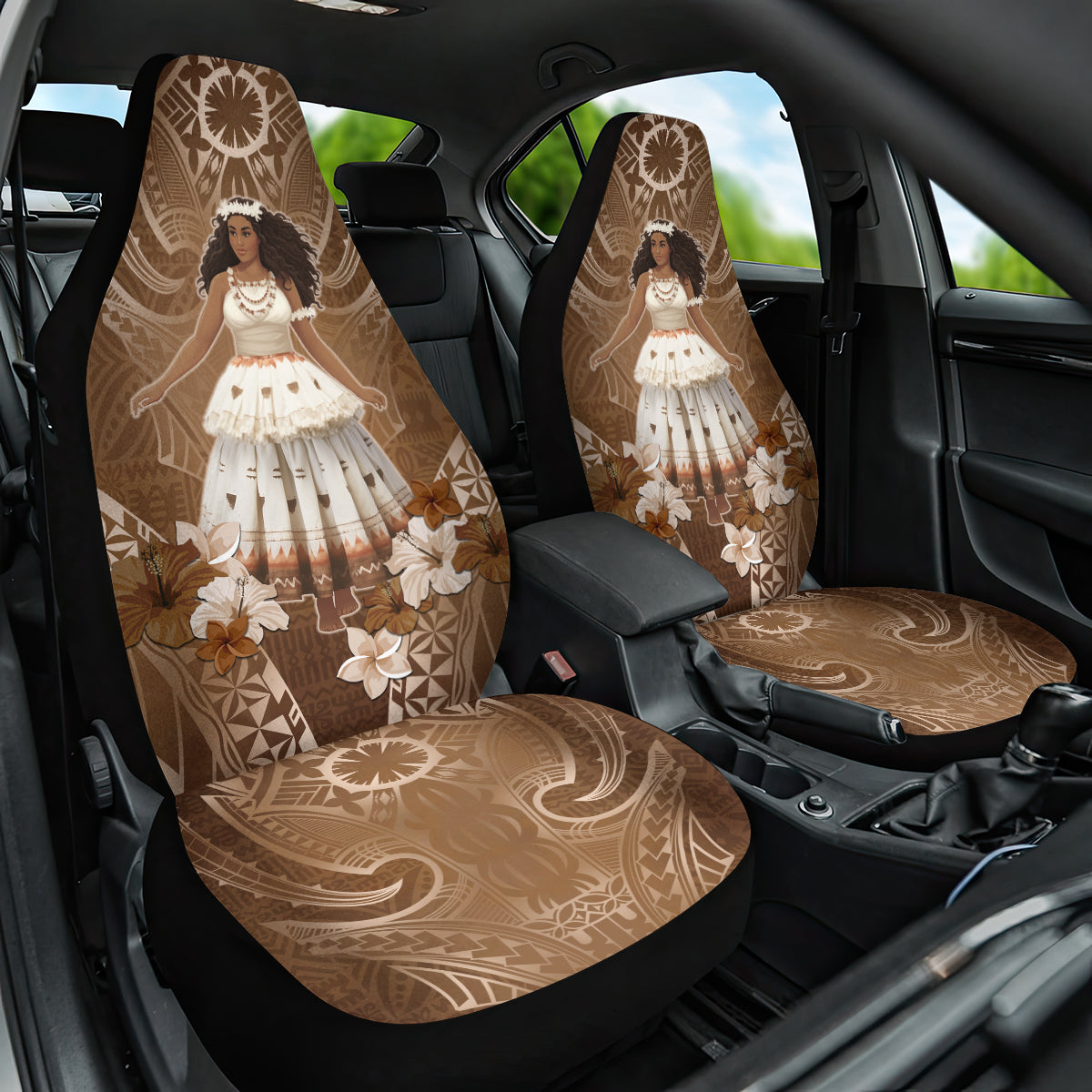 Bula Fiji Women's Day Car Seat Cover With Fijian Tapa Pattern