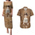 Bula Fiji Women's Day Couples Matching Puletasi and Hawaiian Shirt With Fijian Tapa Pattern LT05 Brown - Polynesian Pride