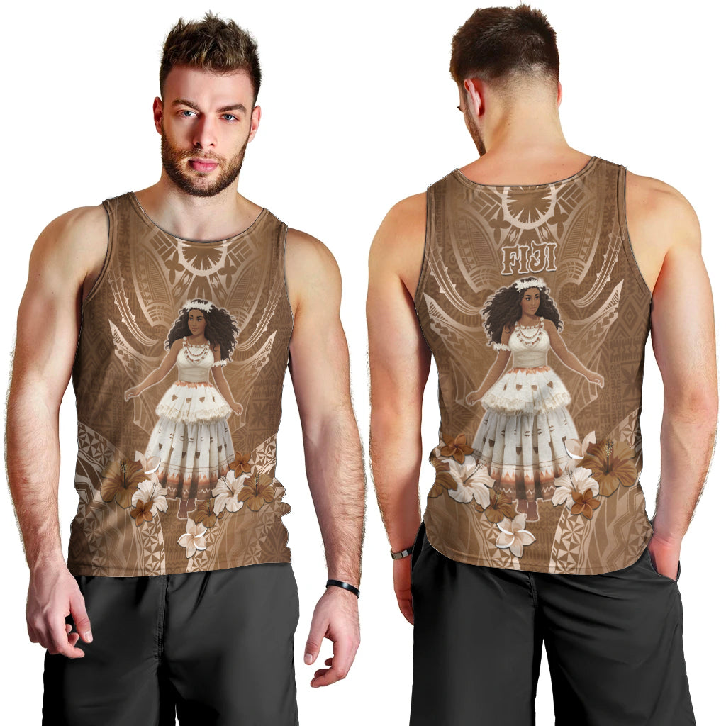 Bula Fiji Women's Day Men Tank Top With Fijian Tapa Pattern LT05 - Polynesian Pride