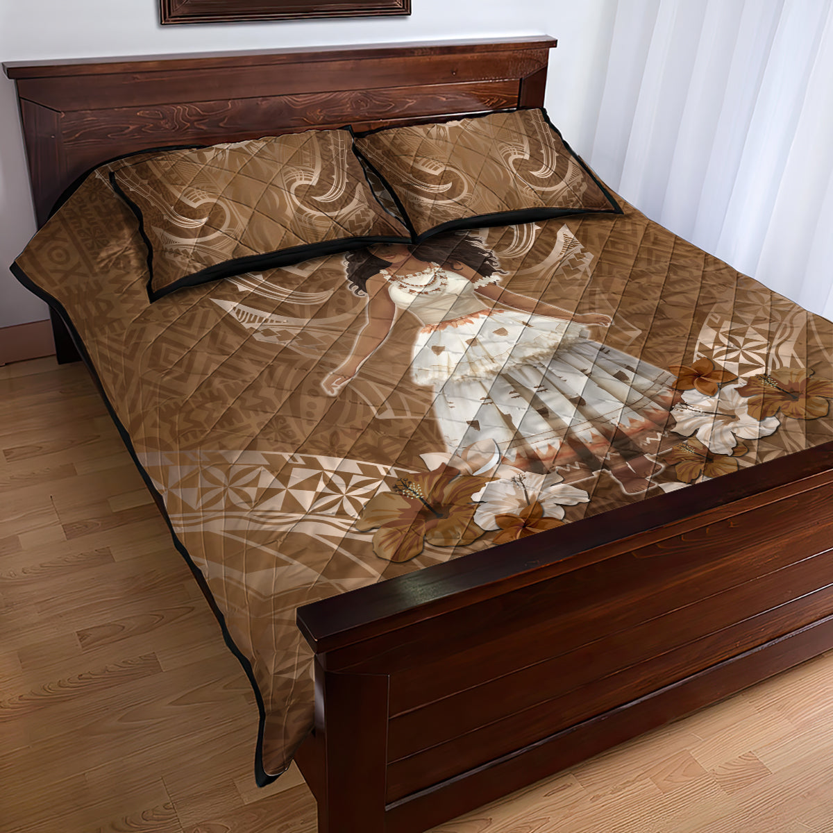 Bula Fiji Women's Day Quilt Bed Set With Fijian Tapa Pattern