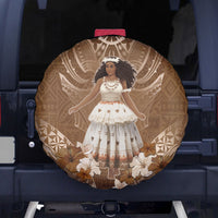 Bula Fiji Women's Day Spare Tire Cover With Fijian Tapa Pattern