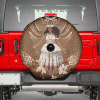 Bula Fiji Women's Day Spare Tire Cover With Fijian Tapa Pattern