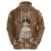 Bula Fiji Women's Day Zip Hoodie With Fijian Tapa Pattern LT05 - Polynesian Pride
