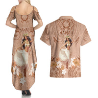 Hawaii Women's Day Couples Matching Summer Maxi Dress and Hawaiian Shirt With Polynesian Pattern LT05 - Polynesian Pride