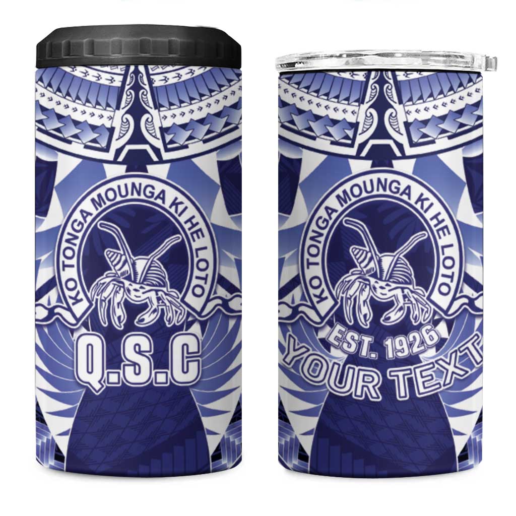 Personalised Tonga Queen Salote College 4 in 1 Can Cooler Tumbler Centenary Navy Version