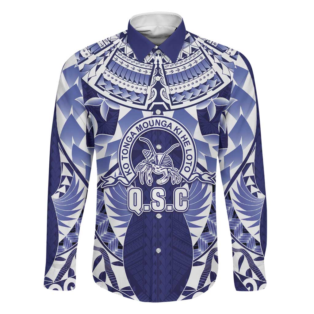 Personalised Tonga Queen Salote College Family Matching Off Shoulder Short Dress and Hawaiian Shirt Centenary Navy Version
