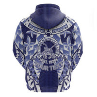 Personalised Tonga Queen Salote College Hoodie Centenary Navy Version LT05 - Polynesian Pride