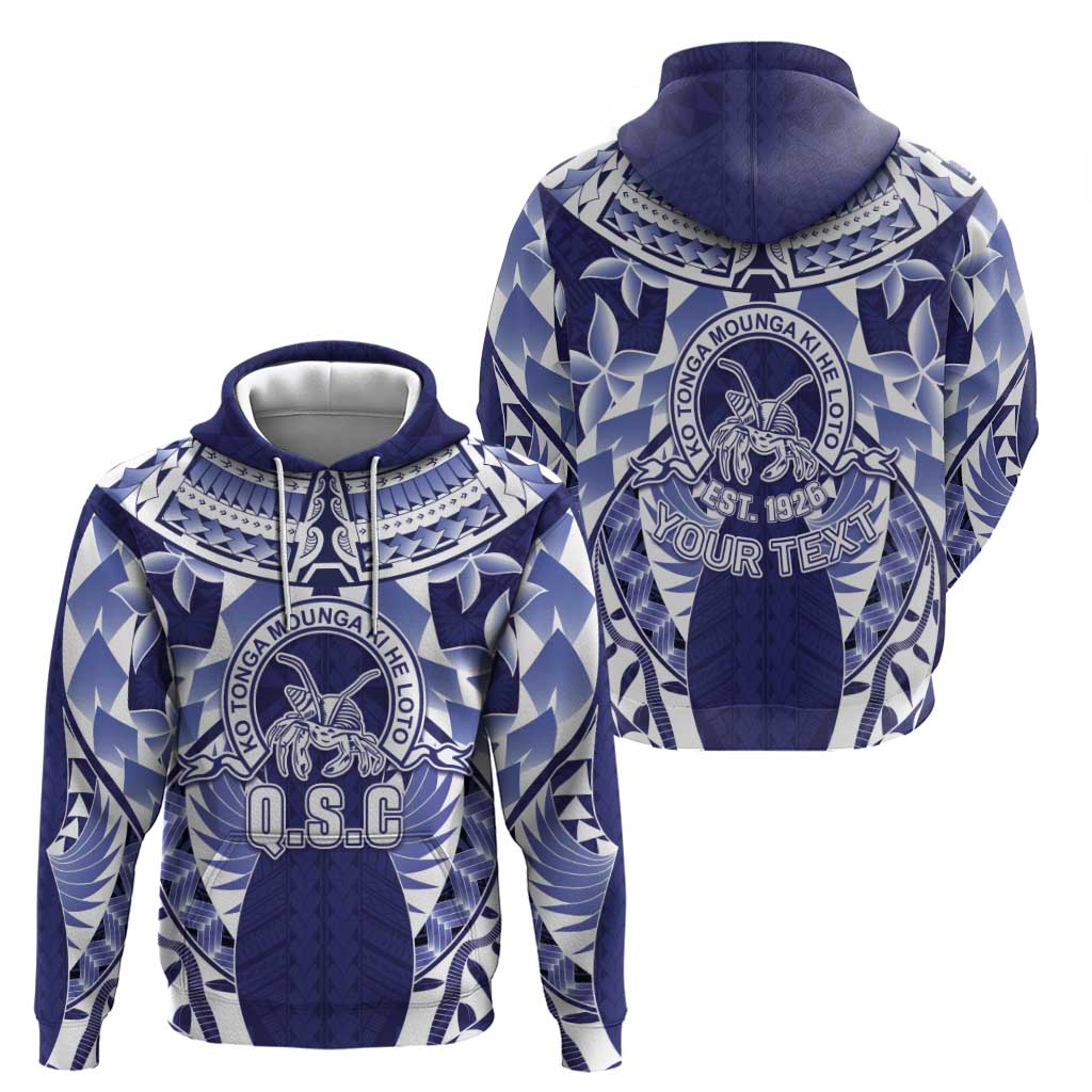 Personalised Tonga Queen Salote College Hoodie Centenary Navy Version LT05 - Polynesian Pride