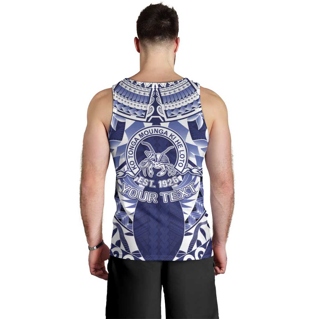 Personalised Tonga Queen Salote College Men Tank Top Centenary Navy Version