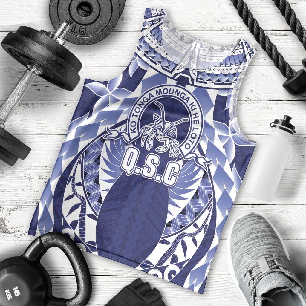 Personalised Tonga Queen Salote College Men Tank Top Centenary Navy Version