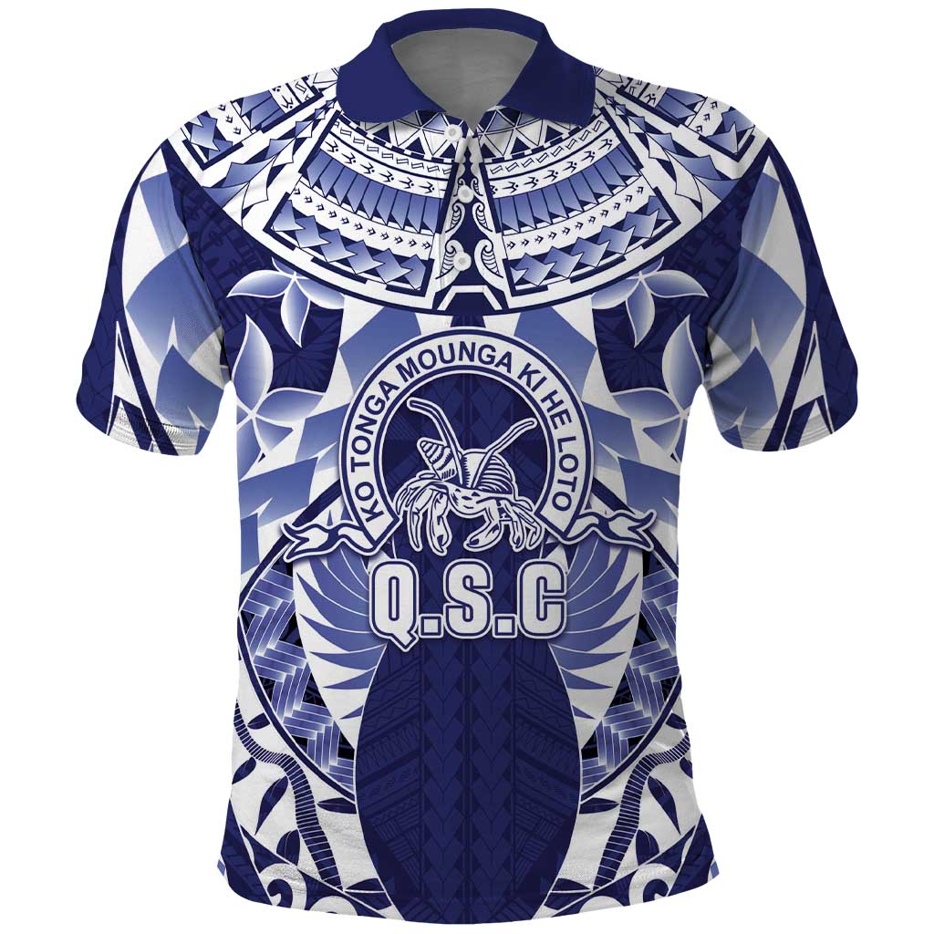 Personalised Tonga Queen Salote College Polo Shirt Centenary Navy Version