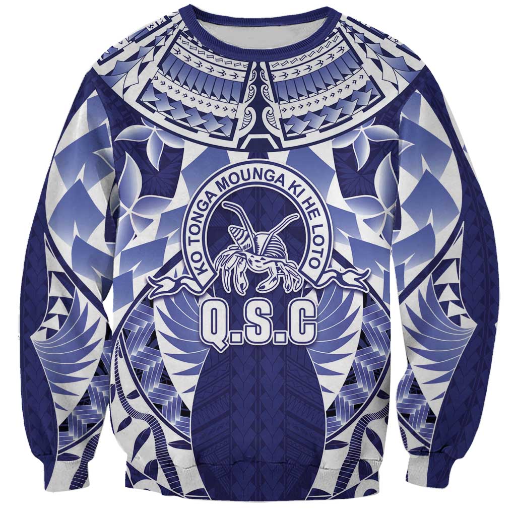 Personalised Tonga Queen Salote College Sweatshirt Centenary Navy Version LT05 Unisex Navy - Polynesian Pride