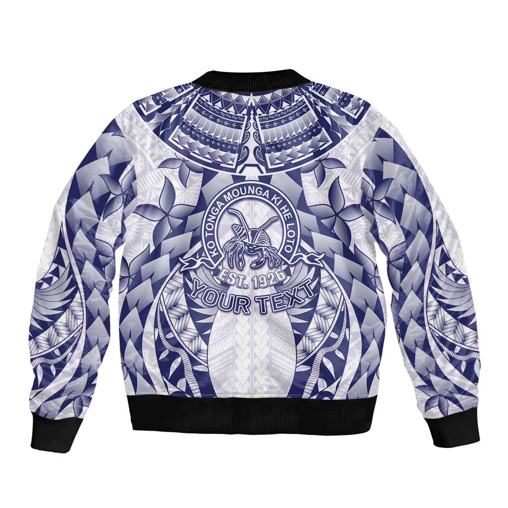 Personalised Tonga Queen Salote College Bomber Jacket Centenary White Version LT05 - Polynesian Pride