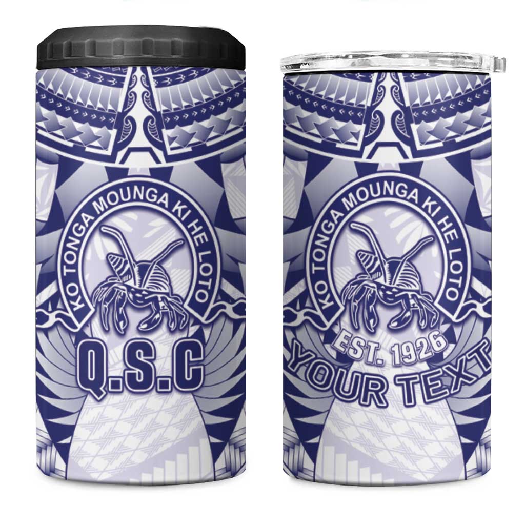 Personalised Tonga Queen Salote College 4 in 1 Can Cooler Tumbler Centenary White Version