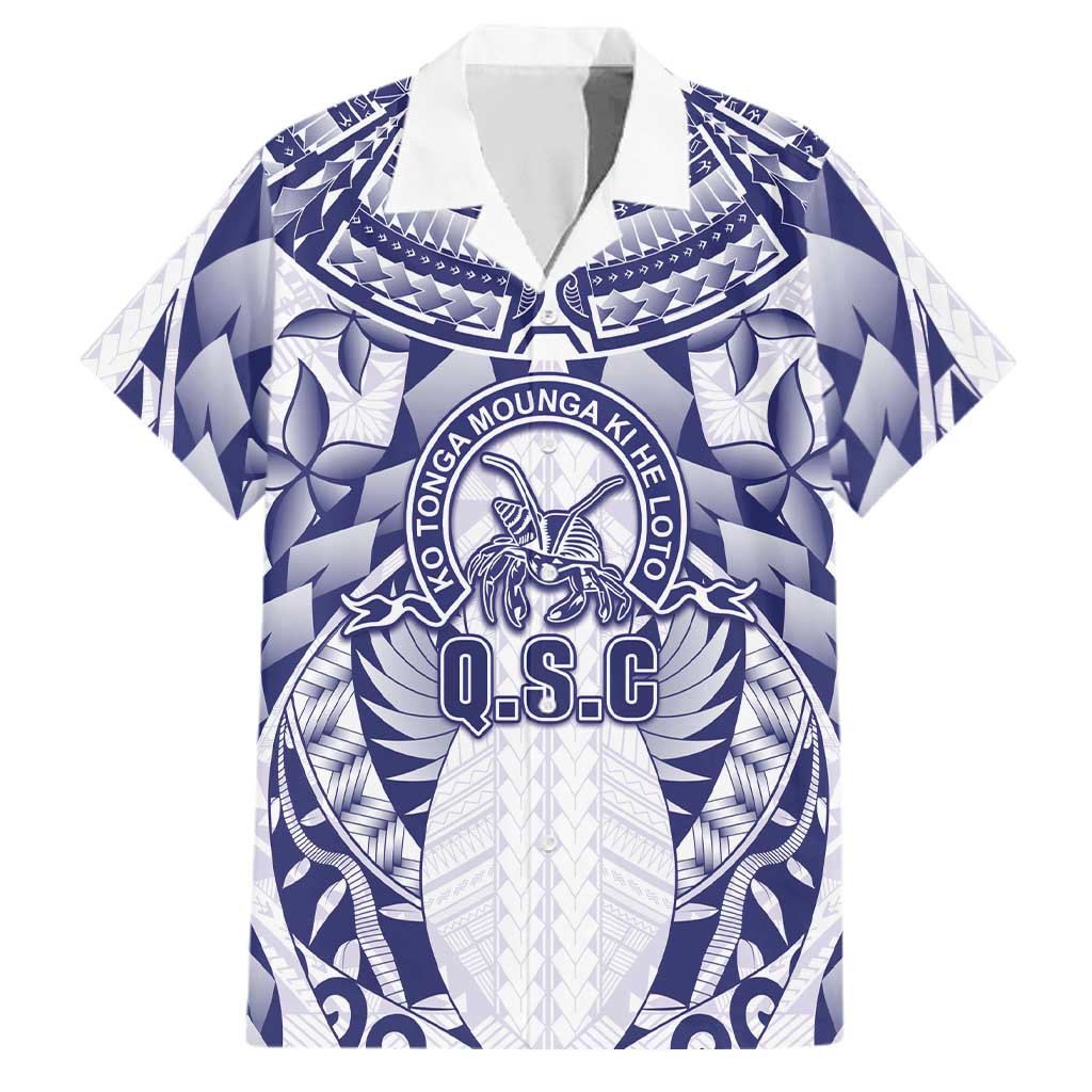 Personalised Tonga Queen Salote College Family Matching Tank Maxi Dress and Hawaiian Shirt Centenary White Version LT05 Dad's Shirt - Short Sleeve White - Polynesian Pride