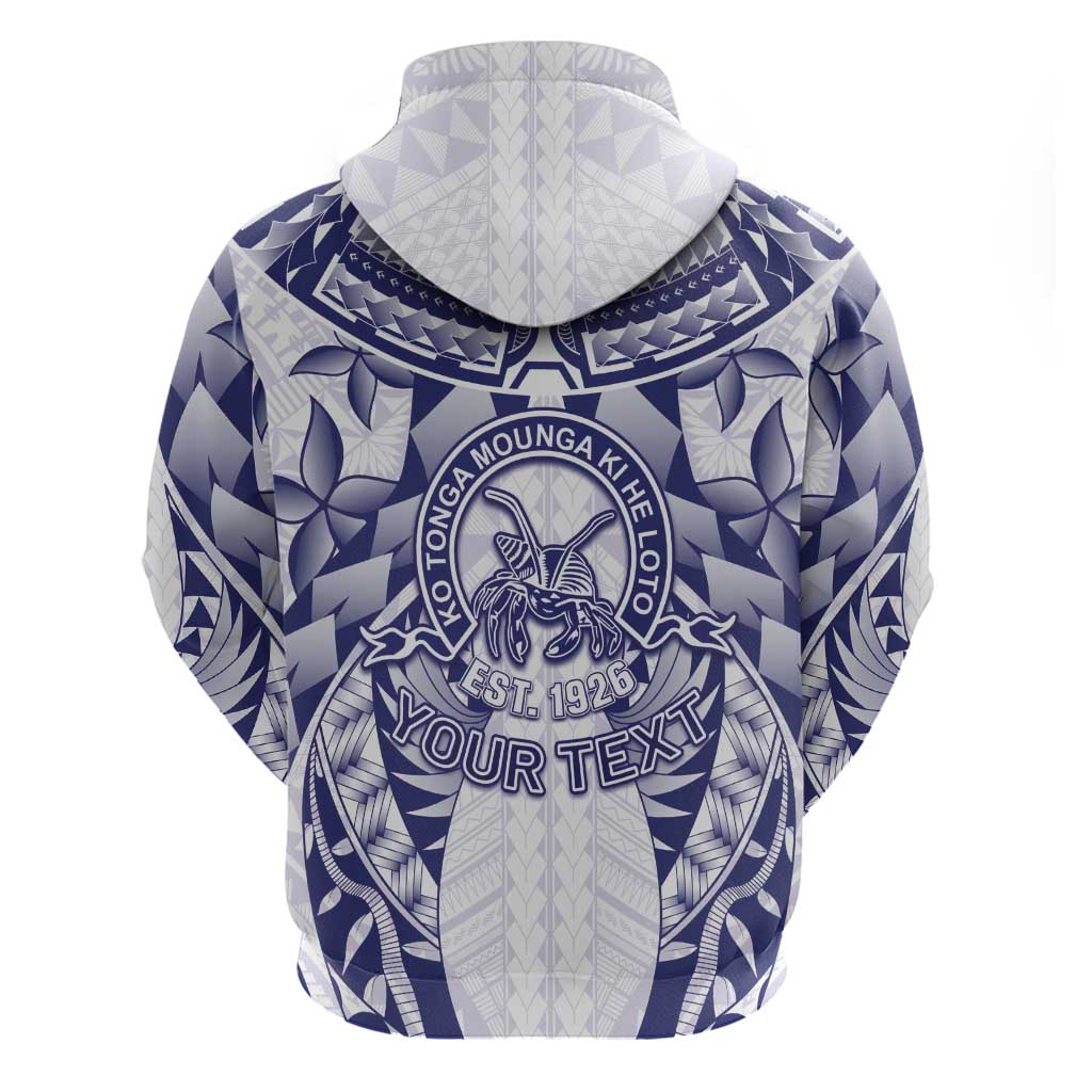 Personalised Tonga Queen Salote College Hoodie Centenary White Version