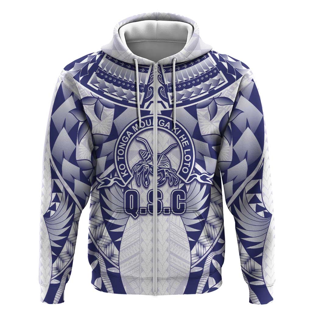 Personalised Tonga Queen Salote College Hoodie Centenary White Version