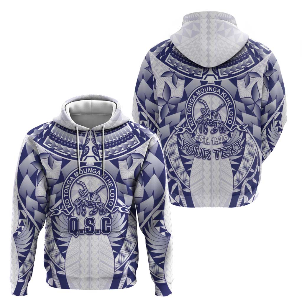 Personalised Tonga Queen Salote College Hoodie Centenary White Version