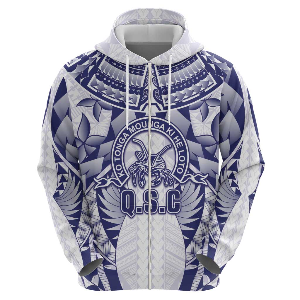 Personalised Tonga Queen Salote College Hoodie Centenary White Version