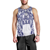 Personalised Tonga Queen Salote College Men Tank Top Centenary White Version LT05 - Polynesian Pride