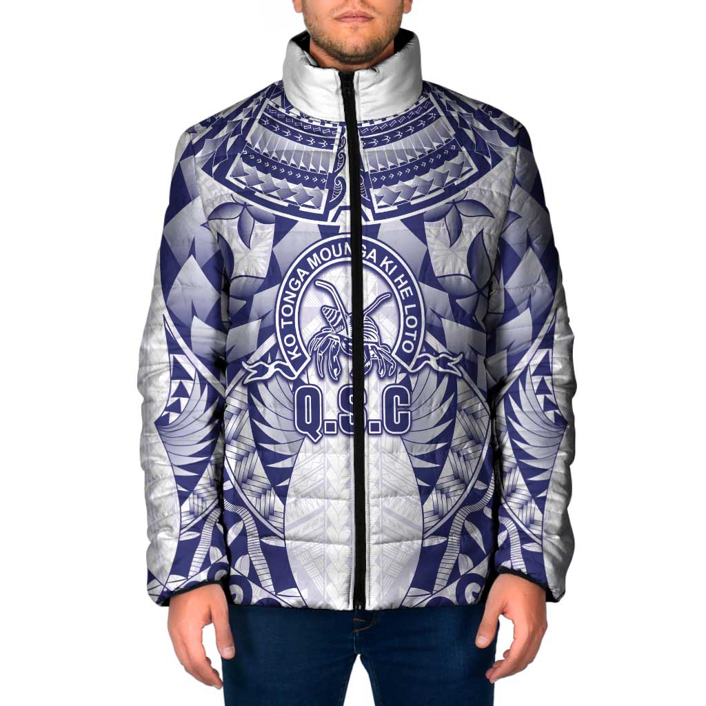 Personalised Tonga Queen Salote College Padded Jacket Centenary White Version