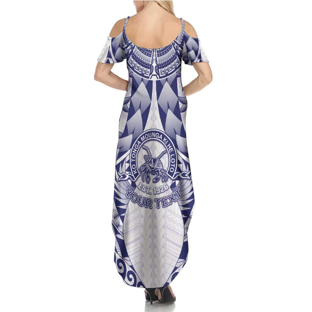 Personalised Tonga Queen Salote College Summer Maxi Dress Centenary White Version