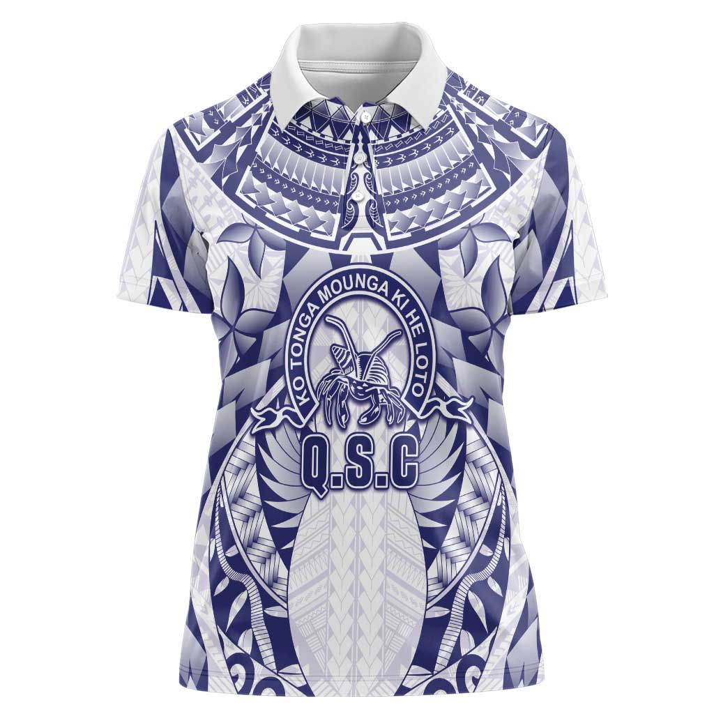 Personalised Tonga Queen Salote College Women Polo Shirt Centenary White Version