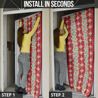 Hawaii Ohia Lehua Door Cover Tropical Vibes Crimson