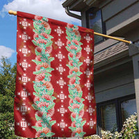 Hawaii Ohia Lehua Garden Flag Tropical Vibes Crimson