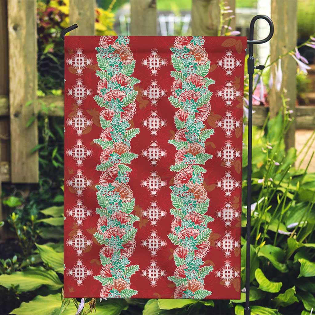 Hawaii Ohia Lehua Garden Flag Tropical Vibes Crimson