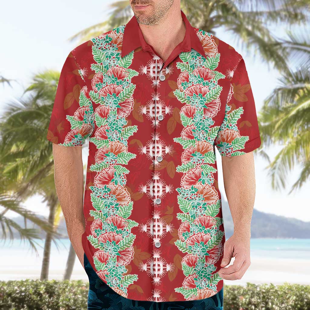 Hawaii Ohia Lehua Hawaiian Shirt Tropical Vibes Crimson