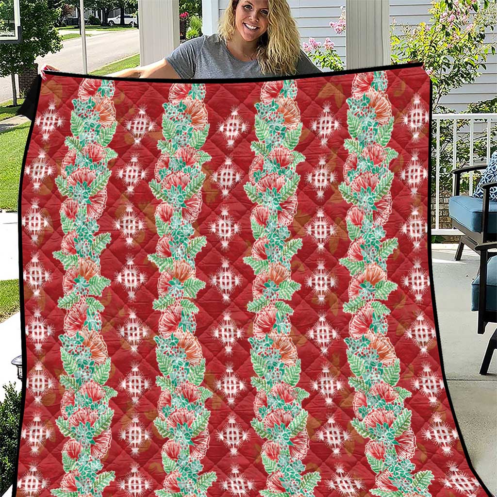 Hawaii Ohia Lehua Quilt Tropical Vibes Crimson LT05 Crimson - Polynesian Pride