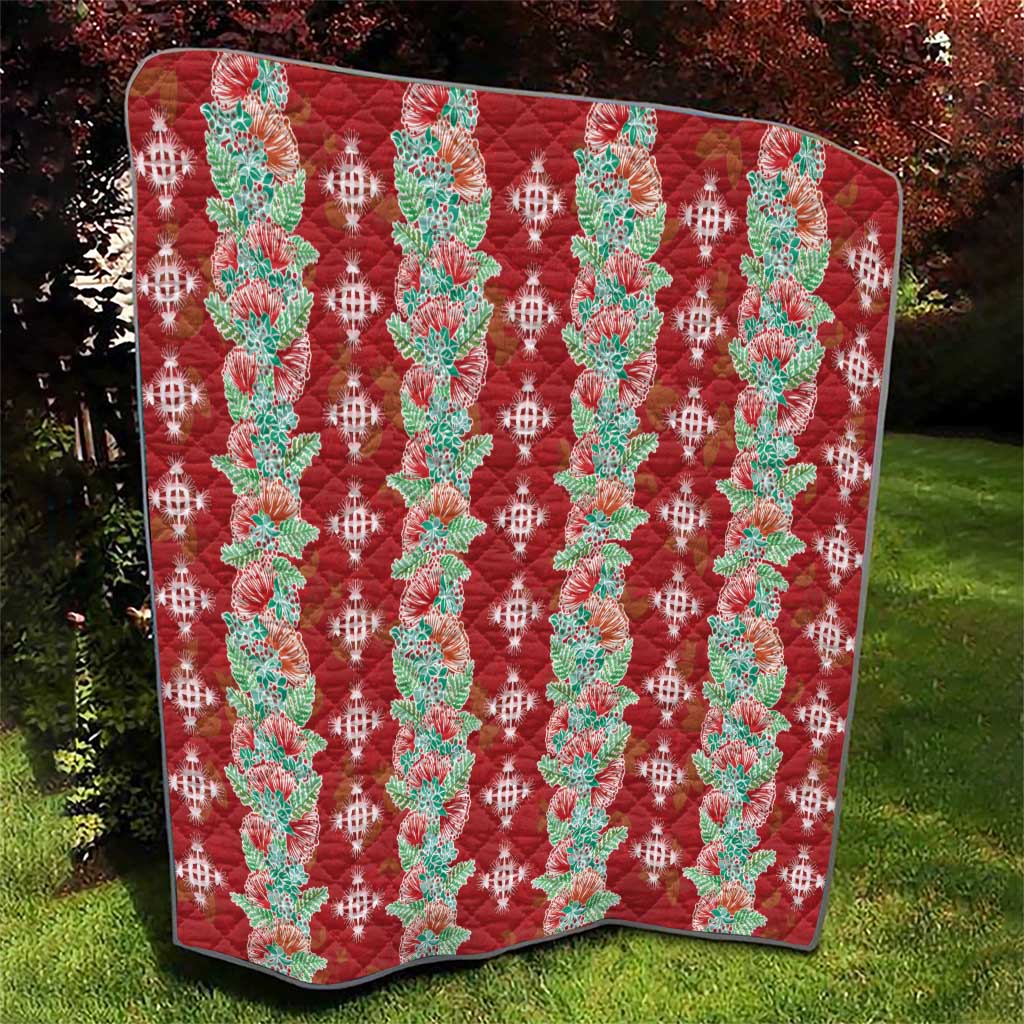 Hawaii Ohia Lehua Quilt Tropical Vibes Crimson LT05 - Polynesian Pride