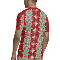 Hawaii Ohia Lehua Rugby Jersey Tropical Vibes Crimson