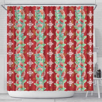 Hawaii Ohia Lehua Shower Curtain Tropical Vibes Crimson