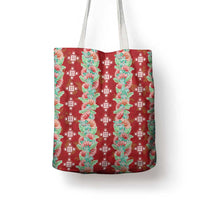 Hawaii Ohia Lehua Tote Bag Tropical Vibes Crimson