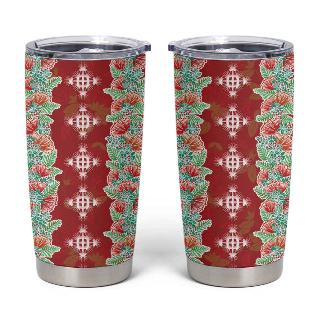 Hawaii Ohia Lehua Tumbler Cup Tropical Vibes Crimson