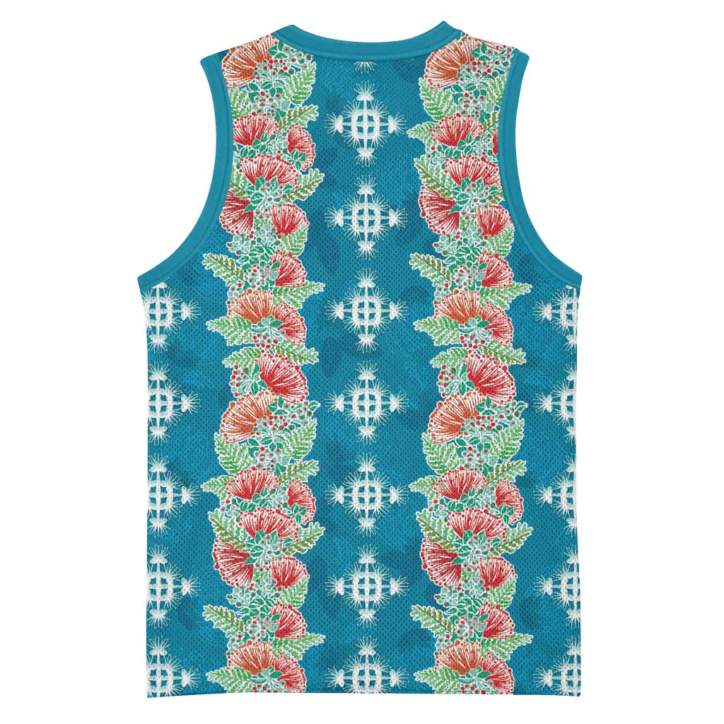 Hawaii Ohia Lehua Basketball Jersey Tropical Vibes Teal