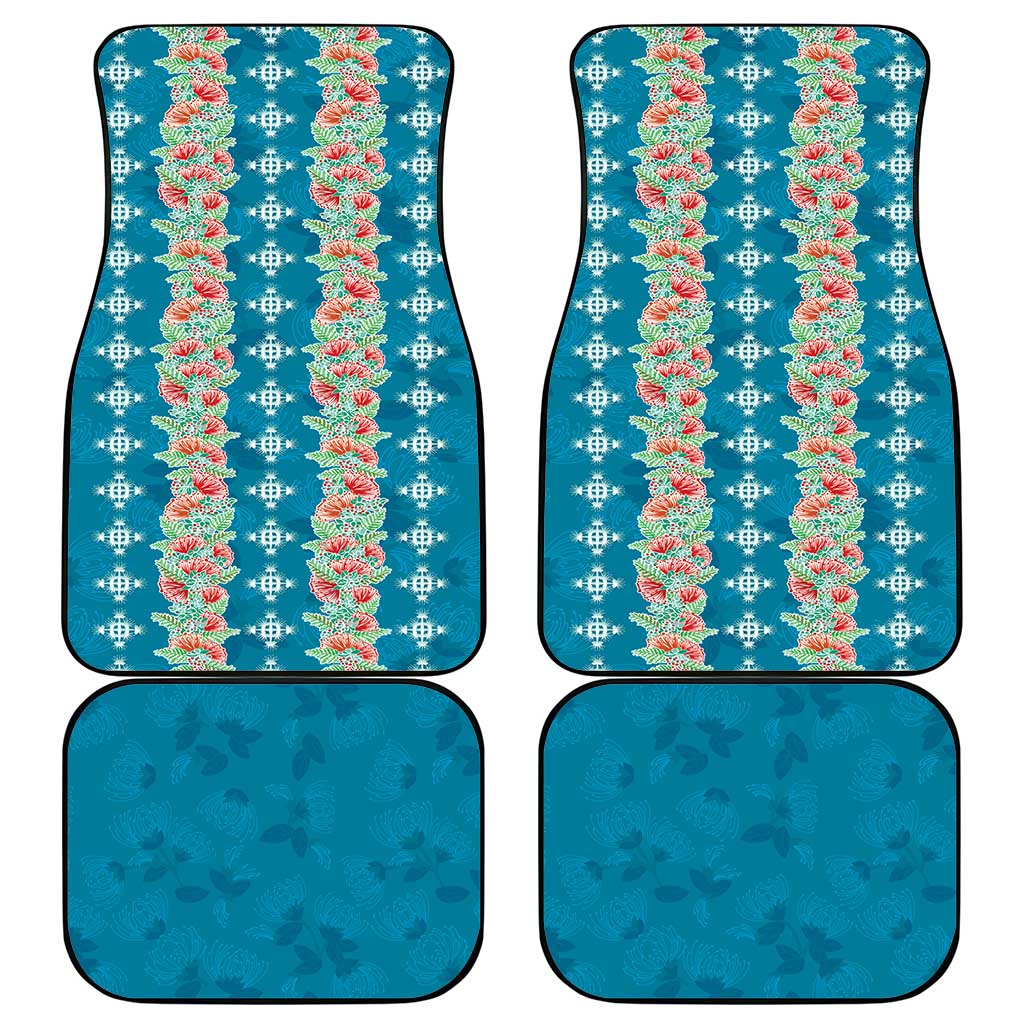 Hawaii Ohia Lehua Car Mats Tropical Vibes Teal
