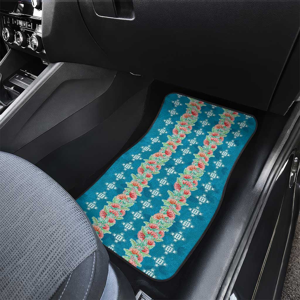 Hawaii Ohia Lehua Car Mats Tropical Vibes Teal