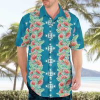 Hawaii Ohia Lehua Hawaiian Shirt Tropical Vibes Teal LT05 - Polynesian Pride
