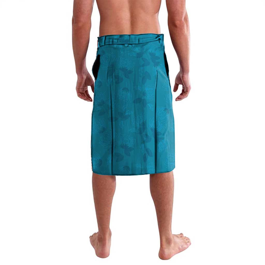 Hawaii Ohia Lehua Lavalava Tropical Vibes Teal LT05 - Polynesian Pride