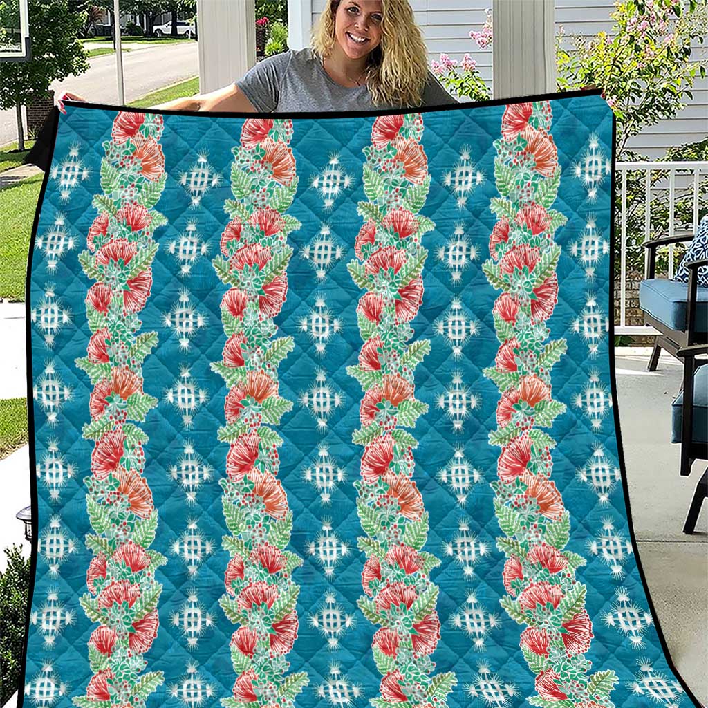Hawaii Ohia Lehua Quilt Tropical Vibes Teal