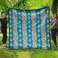 Hawaii Ohia Lehua Quilt Tropical Vibes Teal
