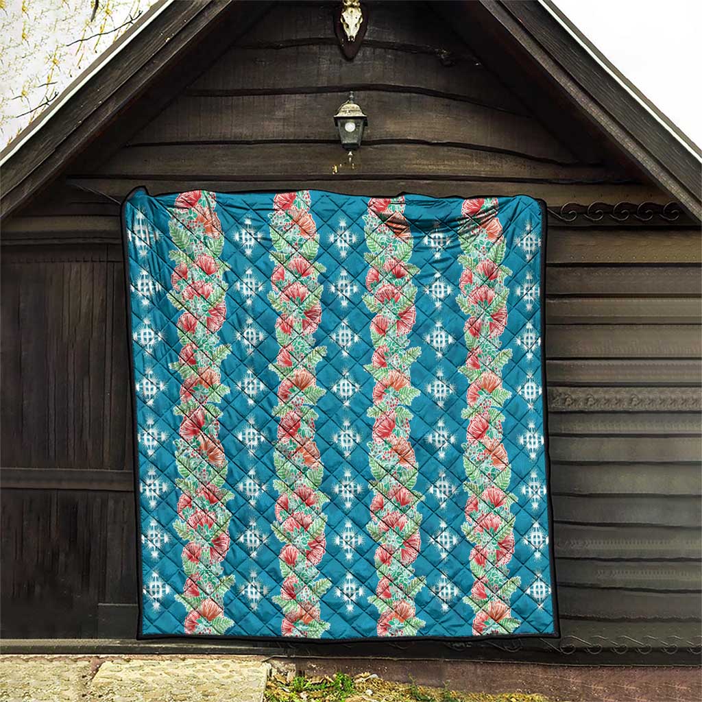 Hawaii Ohia Lehua Quilt Tropical Vibes Teal